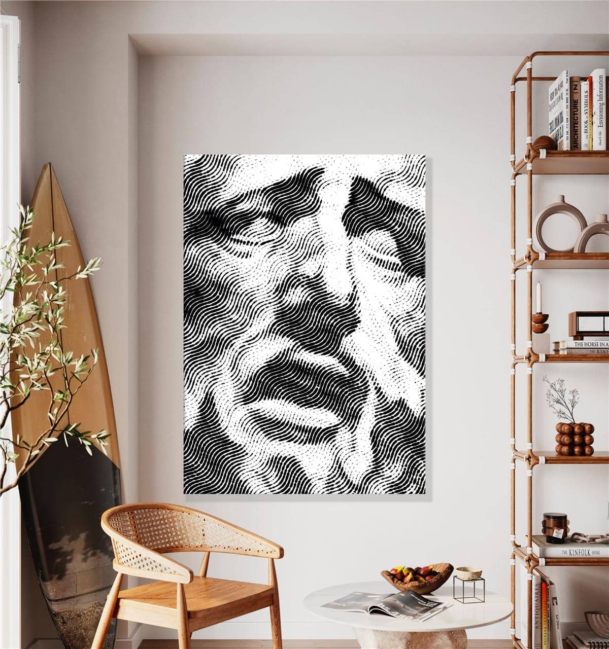 Endişeden Eriyen Adam Kanvas Baskı Tablo