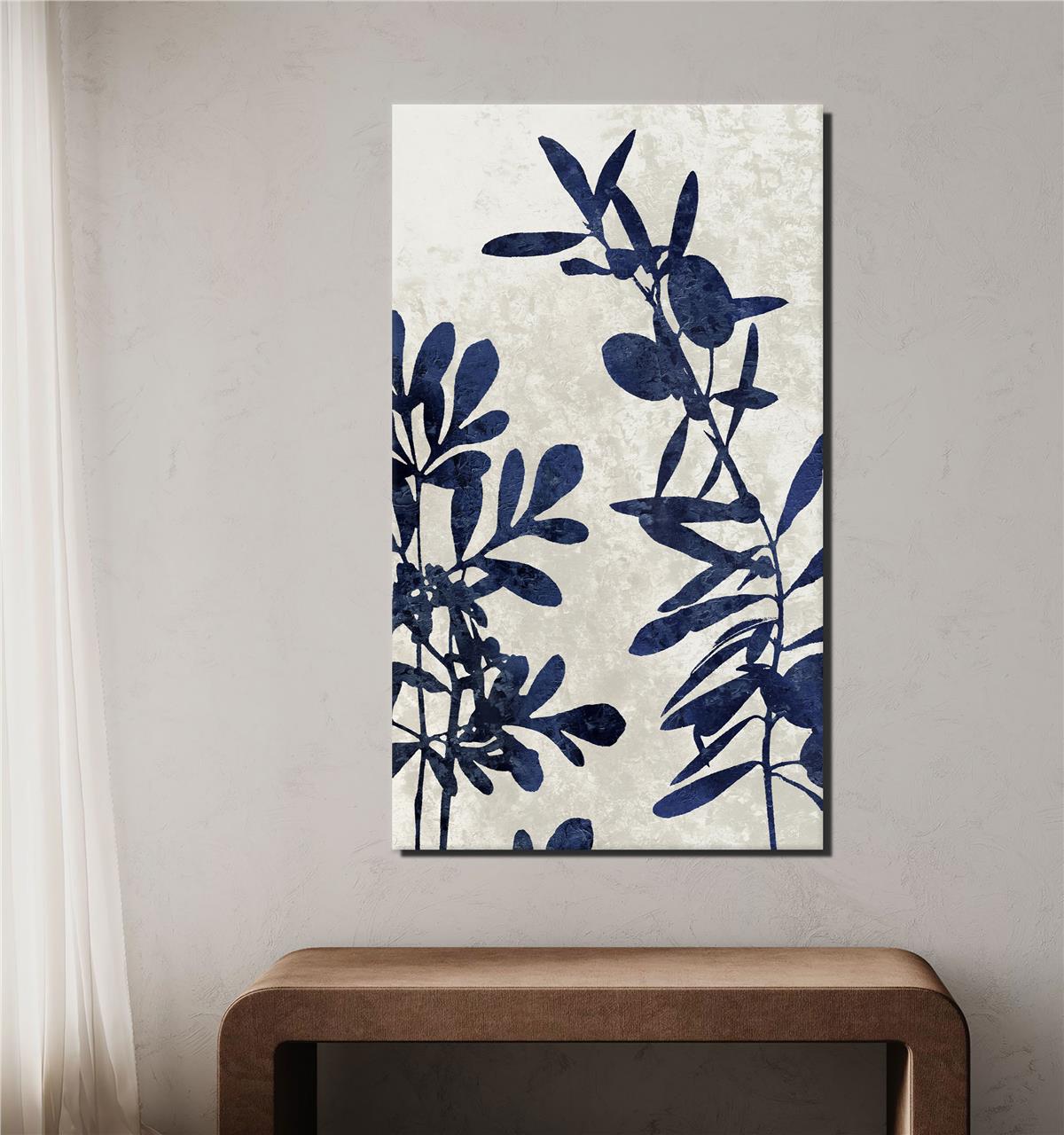 Mavi Bitki Kanvas Baskı Tablo