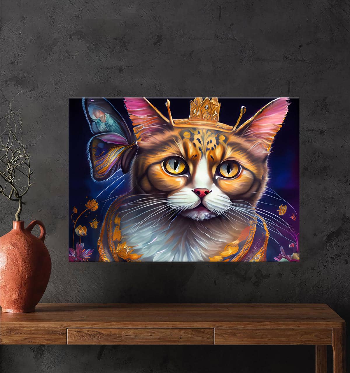 Prenses Kedi Kanvas Baskı Tablo