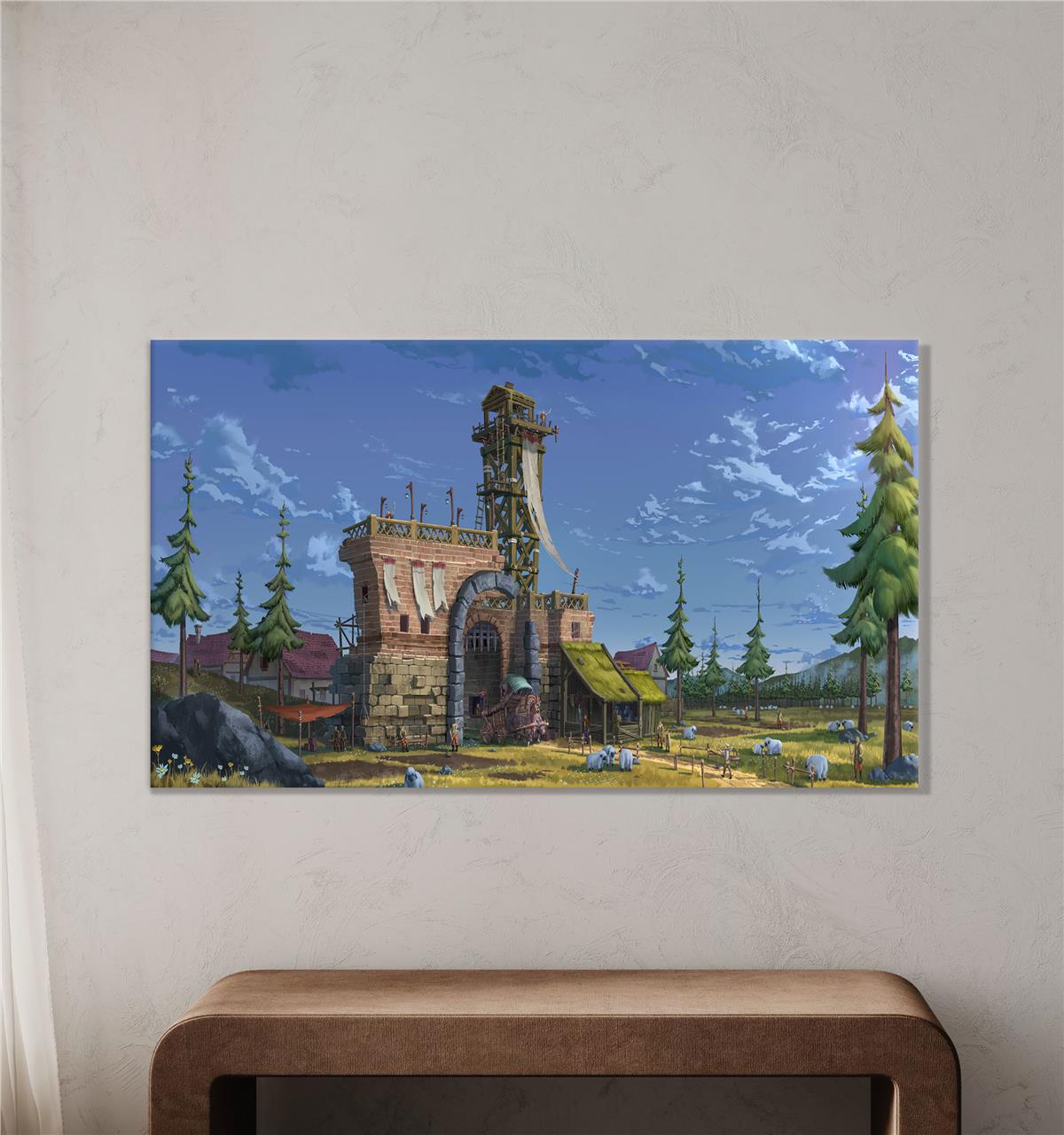 Köy Girişi Kanvas Baskı Tablo