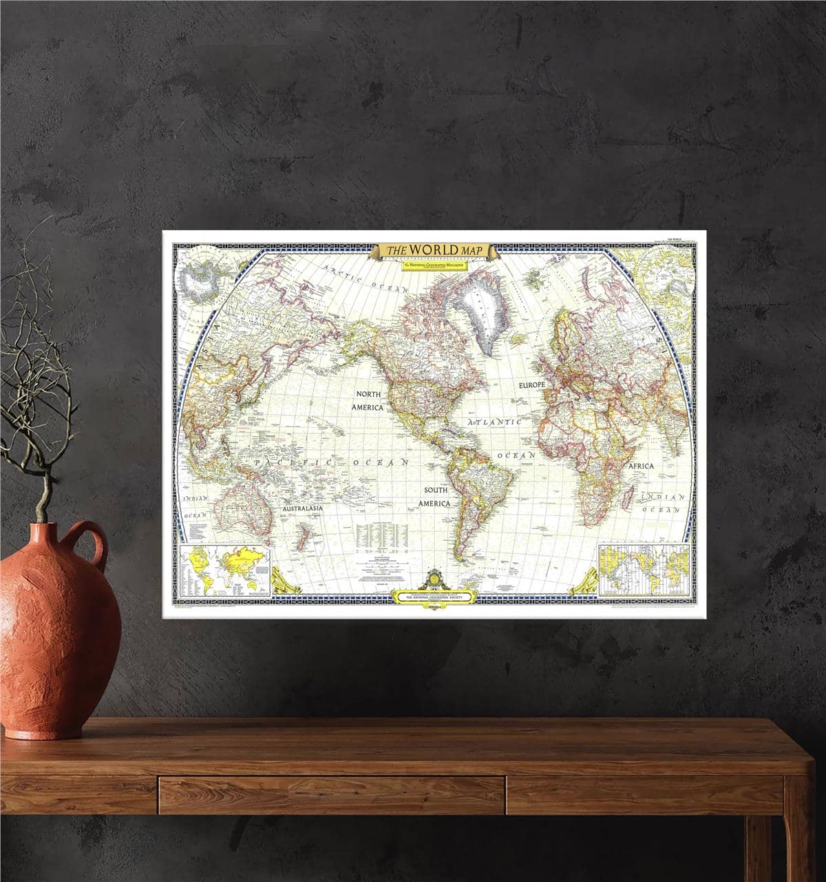 The World Map Kanvas Baskı Tablo