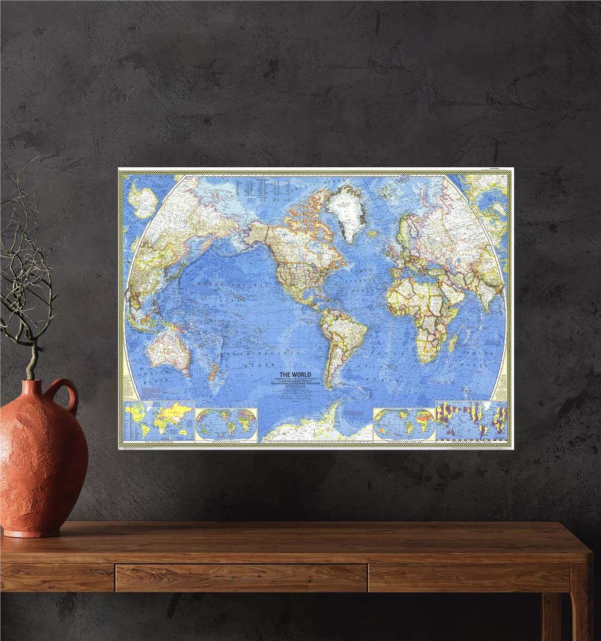 Dünya Kanvas Baskı Tablo