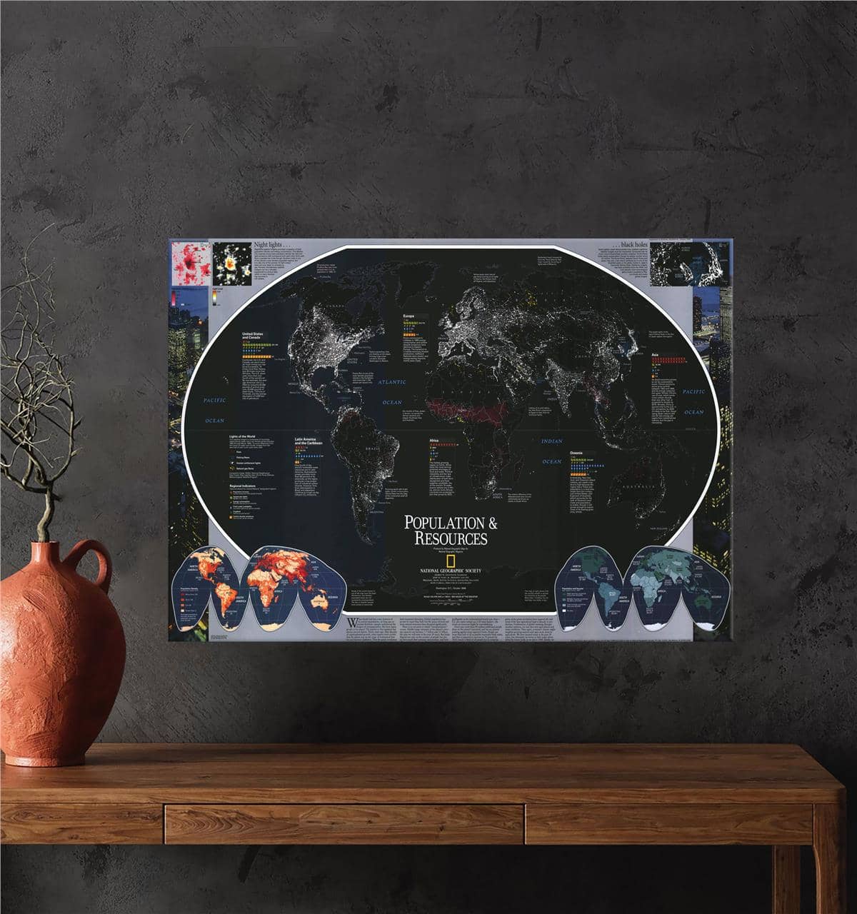 Population & Resources Kanvas Baskı Tablo