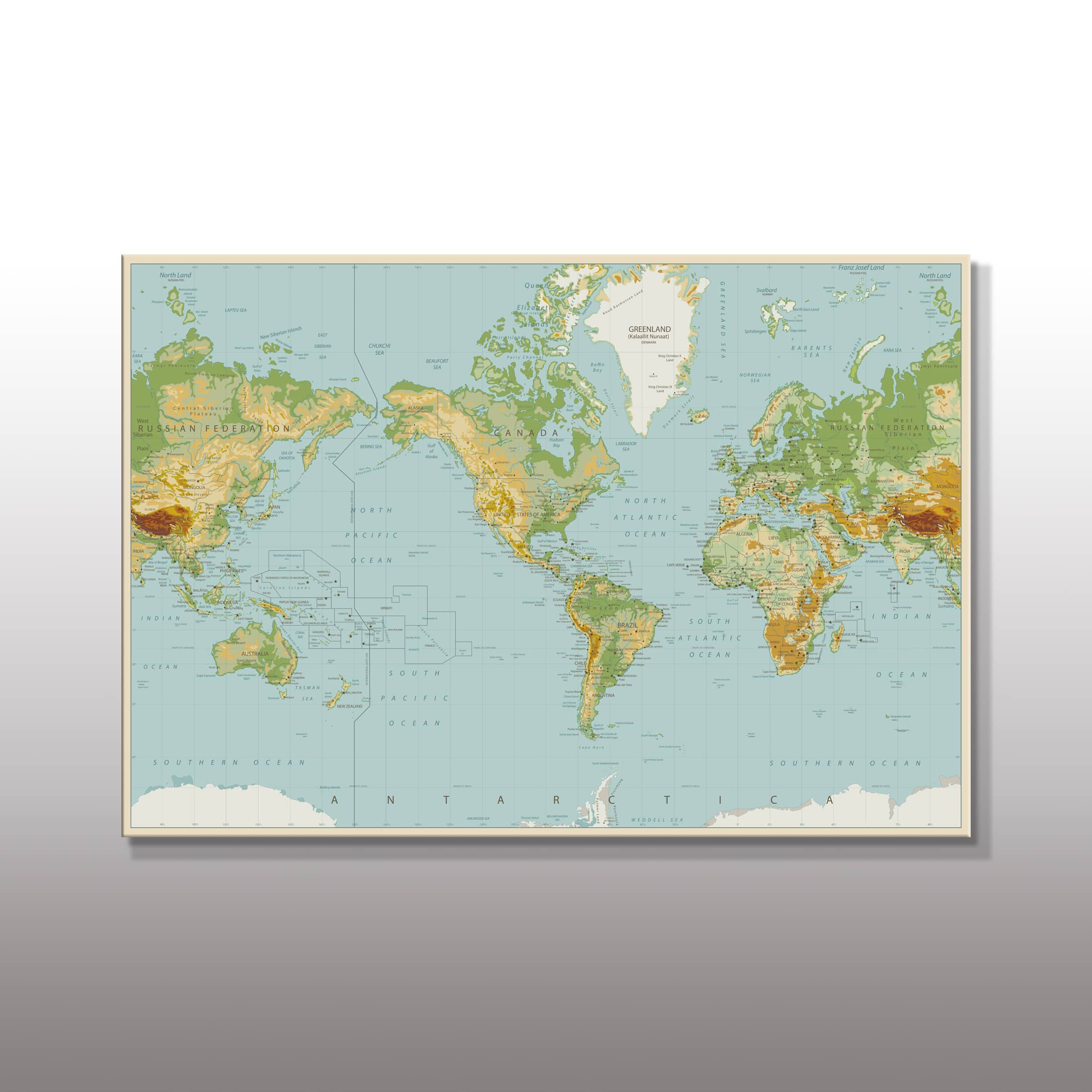 Topografik Dünya Haritası